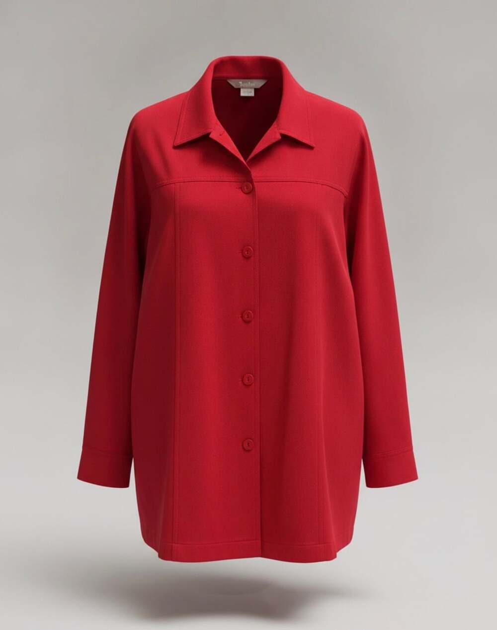 Tanjay Long Sleeve Button Up Shirt Size L Red